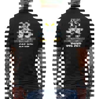 Goose Bumps ユーモラスなことわざ ガチョウの愚かな拳バンプ しゃれ メンズTシャツ バックプリント - Kawaiitshirt