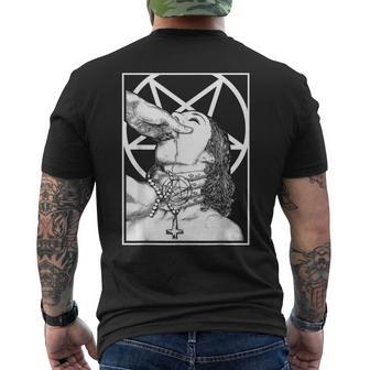 Gothic Choked Up Unholy Nun Satan Baphomet Spooky Halloween Men's T-shirt Back Print - Thegiftio UK