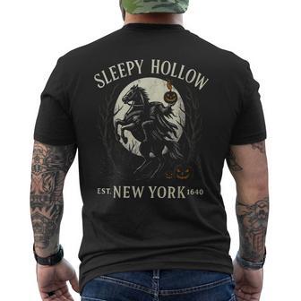 Gothic Sleepy Hollow Spooky Pumpkin Bookish Halloween Men's T-shirt Back Print - Thegiftio UK