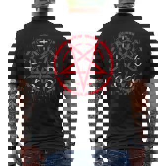 Gothique Esthétique Occulte Impie Grunge Emo Punkatanique 666 T-shirt imprimé au dos - Cadeauxyz