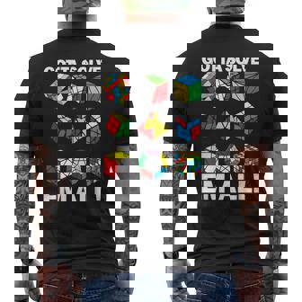 Gottaolve Em Allpeed Cuber パズルキューブ スピードキューブ メンズTシャツ バックプリント - Kawaiitshirt