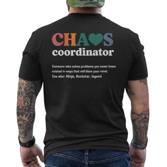 Gráfico Divertido Yarcástico Novedoso De Chaos Coordinator Camiseta Hombre Estampado Espalda - Regaloses