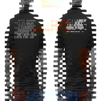 Gramps Protector Hero Legend Usa Flag Gramps Father's Day Men's T-shirt Back Print - Monsterry