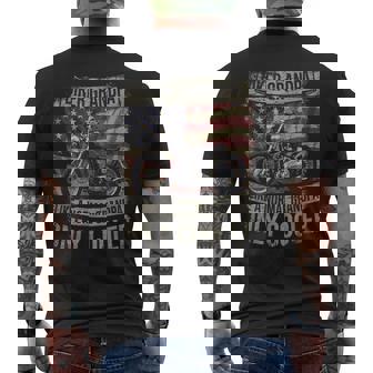 Grandpa Biker Motorcycle Rider s Men's T-shirt Back Print - Thegiftio UK