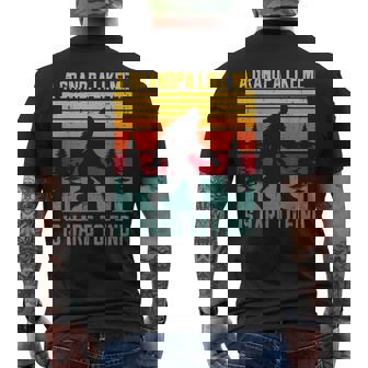 Grandpa Like Me Hard Find Retro Bigfoot Sasquatch Papa Men Men's T-shirt Back Print - Thegiftio