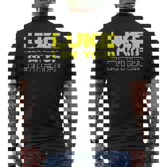 Great Fathers Day From Luke To His Father Men's T-shirt Back Print - Thegiftio
