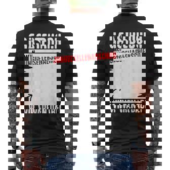 Groom Guest Book Jga Stag Night S T-Shirt mit Rückendruck - Seseable