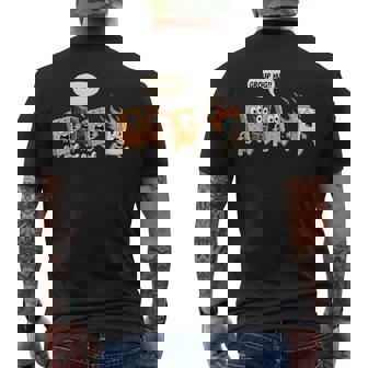 Group Hug Marshmallow Campfire Smores Camping Men's T-shirt Back Print - Thegiftio
