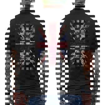 Grunge ユニオンジャック グラフィティ パンクスタイル メンズTシャツ バックプリント - Kawaiitshirt