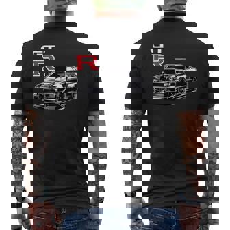 Gt R 34 レーシング ドラグ ドリフト Jdm Japan ストリートスポーツカー メンズTシャツ バックプリント - Kawaiitshirt
