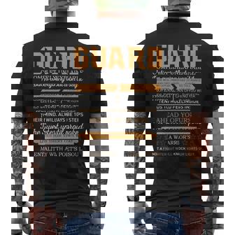 Guard Completely Unexplainable Notices Everything But Won’T Say It Name Men's T-shirt Back Print | Seseable CA