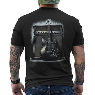 Guitarist Guitar And Amp Men's T-shirt Back Print - Thegiftio UK