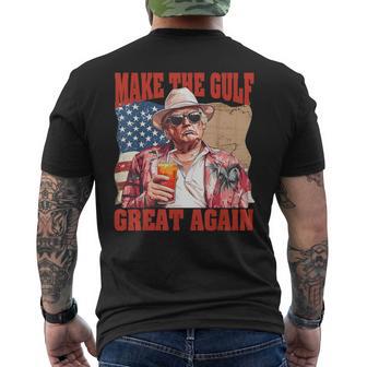 Make Gulf Great Again Trump Gulf Of United States Men's T-shirt Back Print - Thegiftio UK