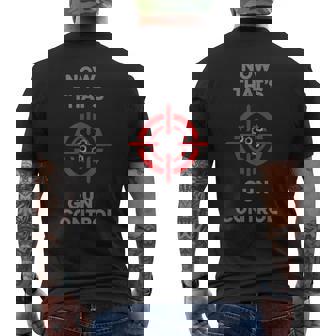 Gun Controlhooting Target T-shirt da uomo con stampa posteriore - Novitaregali