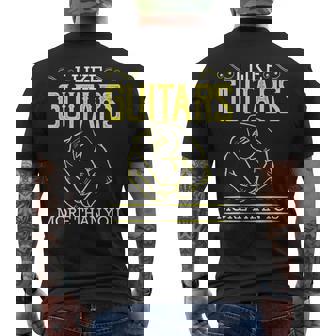 Me Gustan Las Guitarras Más Que Tú Divertido Músicoarcástico Mordaza Camiseta Hombre Estampado Espalda - Regaloses