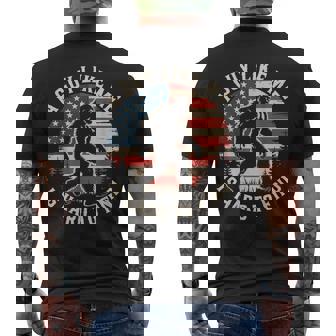 A Guy Like Me Is Hard To Find Bigfoot American Flag Men's T-shirt Back Print - Thegiftio