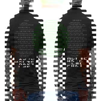 Hackear El Planeta Código Binario Computadora Hacking Coding Hacker Camiseta Hombre Estampado Espalda - Regaloses