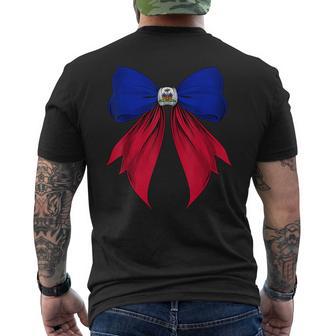Haiti Flag Haitian Pride Coquette Ribbon Men's T-shirt Back Print - Thegiftio UK