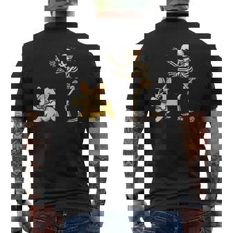 Halloween Dog Skeleton Chasing French Bulldog Men's T-shirt Back Print | Seseable UK