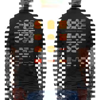 Ham Burgers Hamhamham Burburbur ハンバーガー大学 メンズTシャツ バックプリント - Kawaiitshirt