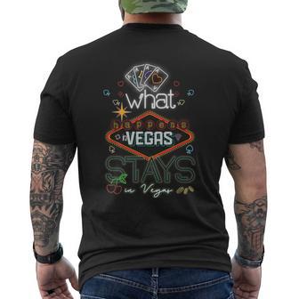 What Happens In Vegas Stays In Vegas Gambling Casino Men's T-shirt Back Print - Thegiftio UK