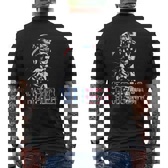 Happy 4Th Of July 'Merica Trump American Flag Usa Men's T-shirt Back Print - Thegiftio