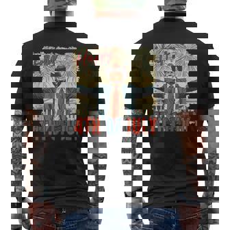 Happy 4Th Of July Trump Independence Day Trump 4Th Of July Men's T-shirt Back Print | Mazezy