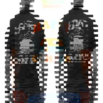 Happy Camper Camping Crew For Campers Summer Vacation Men's T-shirt Back Print | Mazezy