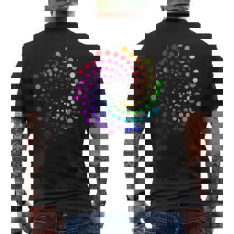 Happy Dot Day キッズ レインボー 水玉 スパイラル メンズTシャツ バックプリント - Kawaiitshirt