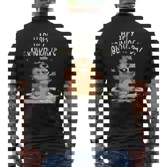 Happy Groundhog Day 2025 メンズ レディース キッズ メンズTシャツ バックプリント - Kawaiitshirt