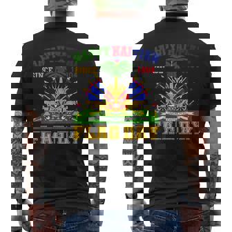 Happy Haitian Flag Day Haiti Flag Pride 1804 Family Men's T-shirt Back Print - Monsterry
