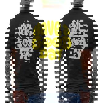 Have A Good Day レトロ ハッピーフェイス 90年代 スマイルフェイス 美学 メンズTシャツ バックプリント - Kawaiitshirt