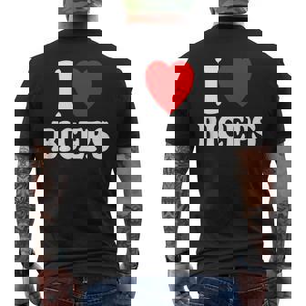 I Heart Love Biceps Gym Muscles Lifting Arms Flexing Men's T-shirt Back Print - Monsterry