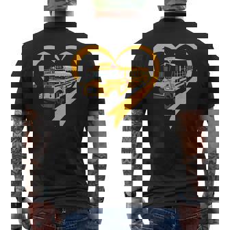 Heart School Bus Driver Men's T-shirt Back Print | Mazezy