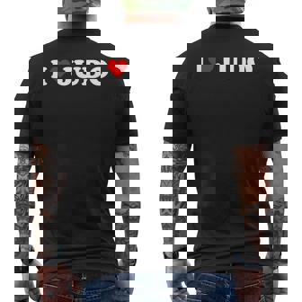 I Heart 柔道 愛 柔道 趣味 恋人 メンズTシャツ バックプリント - Kawaiitshirt