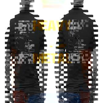 Heavy Equipment Operator Excavator Construction Backhoe メンズTシャツ バックプリント - Kawaiitshirt