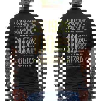 Hecho En 1925 Dando Guerra 100 Años 100 Cumpleaños Regalo Camiseta Hombre Estampado Espalda - Regaloses