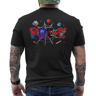 Hello Pre-K Squad Spider Back To School Team Pre-K Men's T-shirt Back Print - Thegiftio UK