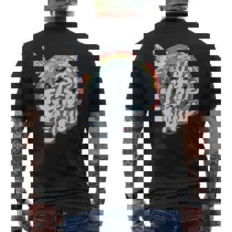 Be Here Now レトロ ヴィンテージ スピリチュアル マインドフルネス メンズTシャツ バックプリント - Kawaiitshirt