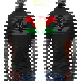 Heritage Black African American Flag 1967 Men's T-shirt Back Print - Thegiftio UK