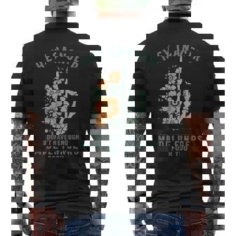 Hey Cancer I Don't Have Enough Middle Fingers For You Men's T-shirt Back Print - Thegiftio UK