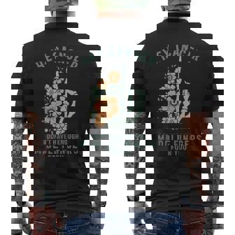 Hey Cancer I Don't Have Enough Middle Fingers For You Men's T-shirt Back Print | Mazezy