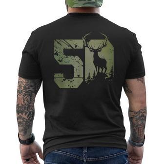 Hirschfigur Für Jäger 50Er Geburtstag Oder Jubiläum T-Shirt mit Rückendruck - Geschenkecke