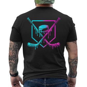 Hockey Drip For Boys Ice Cream Drip Youth Boys Hockey Men's T-shirt Back Print - Monsterry