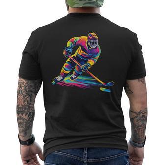Hockey Player Graphic Men's T-shirt Back Print - Thegiftio UK