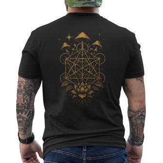 Hongos Flor Geometríaagrado Bosque Raíces Estrellas Camiseta Hombre Estampado Espalda - Regaloses