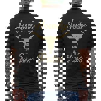 Howdy Putos Bull Skull Country Cowboy Western Men's T-shirt Back Print - Thegiftio