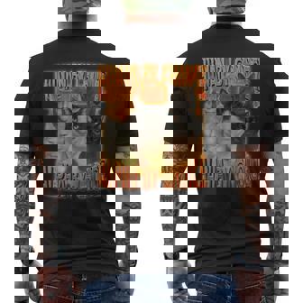 Human By Chance Alpha By Choice Cool Alpha Cat Meme Men's T-shirt Back Print | Mazezy