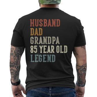 Husband Dad Grandpa 85 Year Old Legend 85Th Birthday Men's T-shirt Back Print - Thegiftio UK