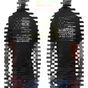 メンズ Husband Daddy Us Army Ranger Hero Flag Usa 迷彩 メンズTシャツ バックプリント - Kawaiitshirt